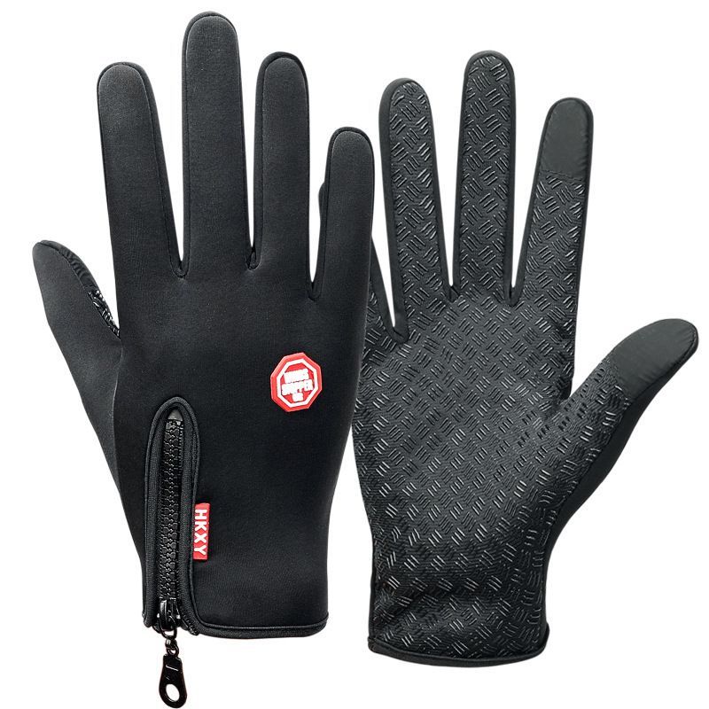 Men's Cycling Gloves Outdoor Anti-Slip Wear-Resistant Touchscreen Waterproof Winter Warm Delivery Rider Electric Bike_desvips.com