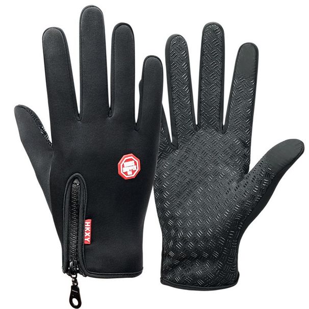 Men's Cycling Gloves Outdoor Anti-Slip Wear-Resistant Touchscreen Waterproof Winter Warm Delivery Rider Electric Bike_desvips.com