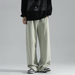Zhuangji Summer Thin Men's Trendy Wide-Leg High Waist Floor-Length Nine-Point Straight Casual Pants Loose Fit Trousers_desvips.com