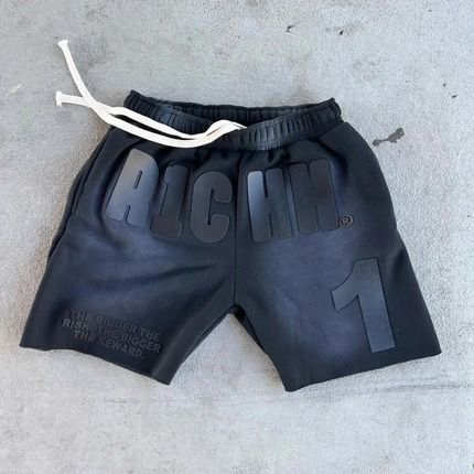 2025 New Shorts Letter 1 Print Street Youth Versatile Sports Sweatpants Casual Lazy Hot_desvips.com