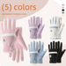 Autumn And Women's Fleece-Lined Thickened Warm Windproof Cold-Proof Outdoor Sports Cycling Winter Touchscreen Gloves_desvips.com