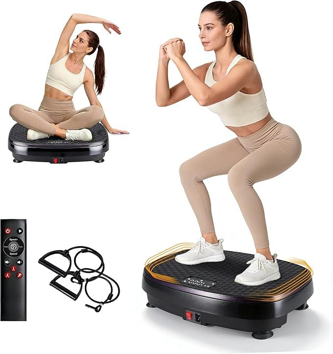 Vibrationsplatte Rüttelplatte Sport Zuhause 199 Stufen 9 Programme Lautsprecher Abnehmen Ganzkörpertraining 150kg_desvips.com
