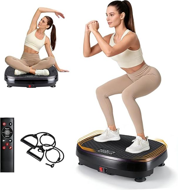 Vibrationsplatte Rüttelplatte Sport Zuhause 199 Stufen 9 Programme Lautsprecher Abnehmen Ganzkörpertraining 150kg_desvips.com