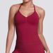 High Elastic Matte Nylon Sports Vest Halter Neck Slim Fit Long With Padded Chest Seamless Fitness Yoga Vest_desvips.com