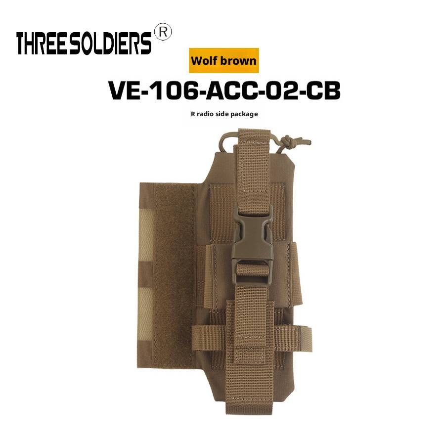 Tactical Vest Radio Pouch – MOLLE-Compatible Side-Mounted Walkie-Talkie Holder For Airsoft & Outdoor (Black/Brown/Gray/Ranger Green/CP/BCP)_desvips.com