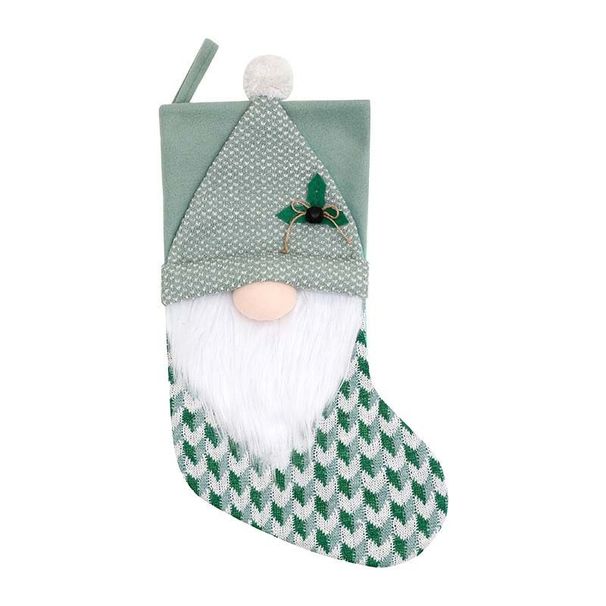001 New Decorations Knitted Socks Christmas Tree Ornaments Candy Gift Bags_desvips.com