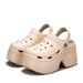 Women's 9CM Platform Hole Shoes - Ultra Soft & Non-Slip (Beach & Casual Wear Closed-Toe Sandals Summer Must-Have)_desvips.com