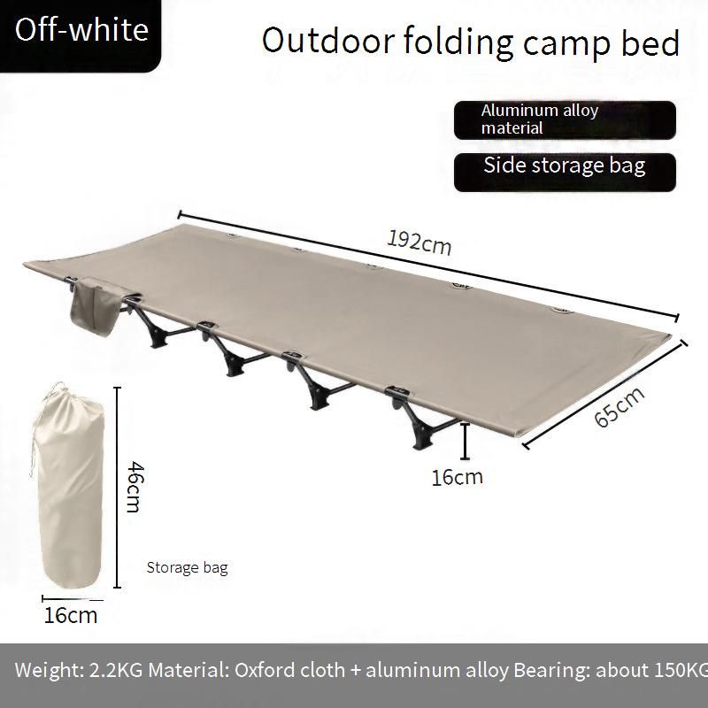 Outdoor Camping Outdoor Folding Camp Bed Portable Aluminum Alloy Camping Bed Simple Widened Bed Camping Lunch Break Bed Single Person Accompanying_desvips.com