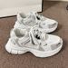 RenMou 2024 Spring New Sponge Cake Thick Bottom Mesh Breathable Trendy With Small Waist, Casual Sports, Dad Shoes For Women Exclusive Supply_desvips.com