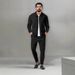 Men's Sports Suit Cross-Border Autumn Youth Zipper Waffle Pocket Turn-Down Collar Slim Fit Jacket Casual Pants_desvips.com