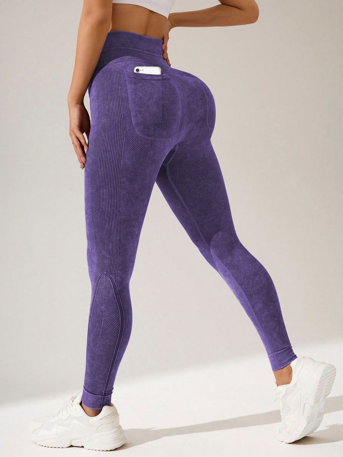 Women's Sports Outdoor Pocket Leggings Double Waist Lifting Hip Lifting Quick Drying Yoga Wear Fitness Pants_desvips.com