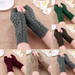 HalfFingerGlovesforWomenWinterSoftWarmWoolKnittingArmShortWarmFingerlessMittensHandschoenenUnisexGuantes_desvips.com
