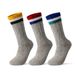 3 Pairs Merino Wool Men's Autumn Winter Thicken Leg Warm Outdoor Sports Hiking Riding Fashion Striped Mid-calf Socks_desvips.com