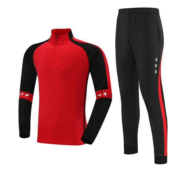 Autumn Winter Half-Zip Jacket Long Sleeve Children's Training Suit Boys Soccer Uniform Sportswear Performance Outfit_desvips.com