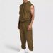 Men's Clothing Street Fashion Old Full Print Floral Sleeveless Hooded Trousers Suit_desvips.com