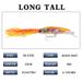 Lure Bait Long Distance Casting Colorful Simulation Squid Bait 23cm/38g With Beard Sea Fishing Bait Fishing Gear_desvips.com