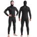 Ouzo 5mm Hooded Men Cold-Proof Thickened Long-Sleeve Surfing Jellyfish Women Warm One-Piece Diving Suit_desvips.com