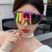 Cyberpunk One-piece Large Frame Colorful Cycling Hiking Women Y2K Outdoor Sports Stylish Sunglasses For Men_desvips.com