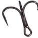 Mustad 2X Reinforced Short Shank Lure Special Black Nickel Anchor Treble Fish Hook_desvips.com