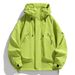 Windbreakers Men Zipper Coat Cargo Waterproof Black Bomber Camping Loose Thin Softshell Hooded Hiking Jacket_desvips.com