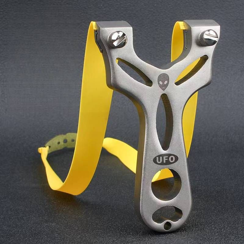 Stainless Steel Slingshot Silver Slingshot 11.5*6.8*1 Cm Suitable For Outdoor Competitions, Fitness Shooting, Hunting, Fishing And Games_desvips.com
