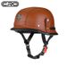 German Cruise Retro Half Helmet Men's Motorcycle Helmet Motorcycle Scoop Helmet PU Leather Soldier Helmet Leather Helmet_desvips.com