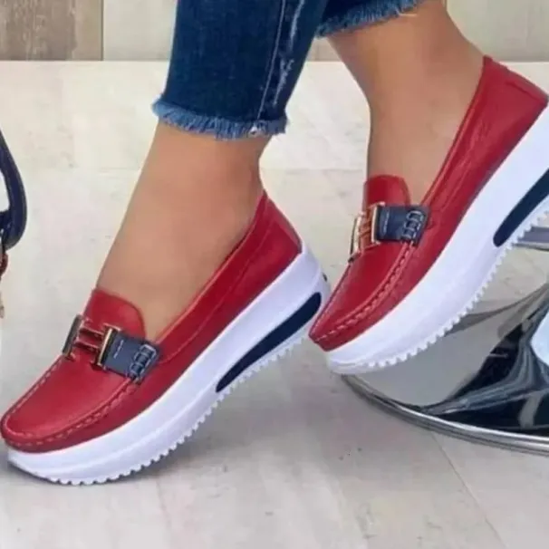 Vulcaized Roud Toe Seakers Outdoor Female Casual Platform Walkig Wome Shoes Shallow Slip-o Flat Shoe New_desvips.com