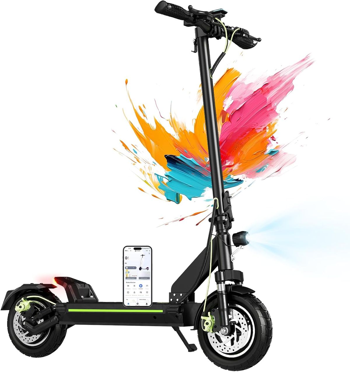 Todimart D6 Electric Scooter, 48V 13Ah 70KM Range, 500W High Power Max Speed 45KM/H For Adult_desvips.com