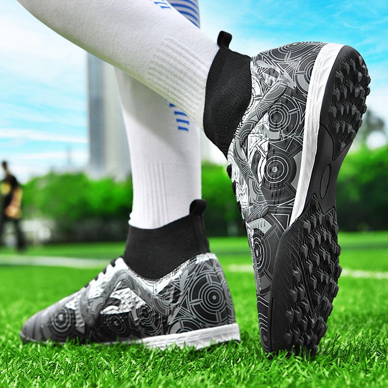 Football For Men High Top Broken Nails Student Youth Men's Game Training Shoes AG Artificial Turf_desvips.com