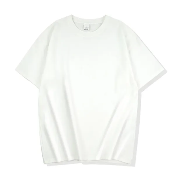 Plain 100% Cotton 220 Gsm Crew Neck Half Sleeve T-shirts Men Casual Summer Oversized T-Shirt For Daily Wear Vacation_desvips.com