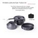 Camping Cookware Outdoor Pot Set Combination Camping Aluminum Teapot Cooker 2 3 People Anti Scalding Set HK 310 Non Stick Pot Kettle_desvips.com