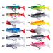 HENGJIA 12PCS 12g 3.15in/ 8cm Jigging Hooks Wobblers Silicone Soft Bait KIT T Tail Swimbait Artificial Rubber Bait Pike For Bass Carp Fishing Lures_desvips.com