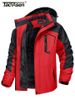 TACVASEN Fleece Lining Mountain Mens Hiking Jackets Outdoor Removable Hooded Coats Ski Snowboard Parka Winter Outwear_desvips.com