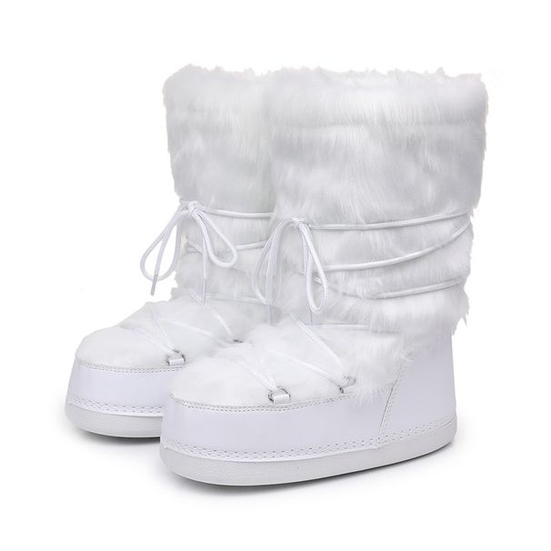 Women's Cozy Snow Boots With Faux Fur Lining, Non-Slip Thick Sole, Warm Winter Shoes For Casual Wear_desvips.com