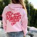 New Fleece Women's Letter Slogan Printed Hoodie Drawstring Drop Shoulder Sleeve Hooded Sweatshirt_desvips.com