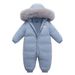 Kids Snowsuits New Baby Romper Down Suit Set For Boys And Girls, Thickened Winter Coat, Korean Style, Fashionable._desvips.com