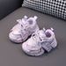 Girls' Princess Sneakers, 2024 Spring New Children's Little Girls' Sequined Dad Shoes, Boys' Casual Shoes_desvips.com