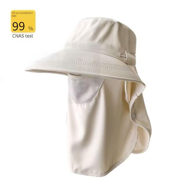 UPF50+ Full Coverage Sun Hat For Women - Breathable Face & Neck Protection Summer Hat - Outdoor UV Blocking Sun Visor With Adjustable Chin Strap_desvips.com