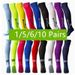 1/5/6 Pairs New Long Football Silicone Suction Cup Grip Anti Slip Soccer Sports Men Women Baseball Rugby Socks_desvips.com