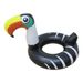Black Toucan Inflatable Pool Float For Adults - Heavy-Duty PVC Animal Swim Ring (Supports 300lbs UV-Resistant Non-Slip Seat)_desvips.com
