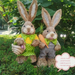 Rustic Style 45cm Straw Rabbit Kindergarten Handmade Plant Easter Home Decoration Shop Garden Arrangement_desvips.com