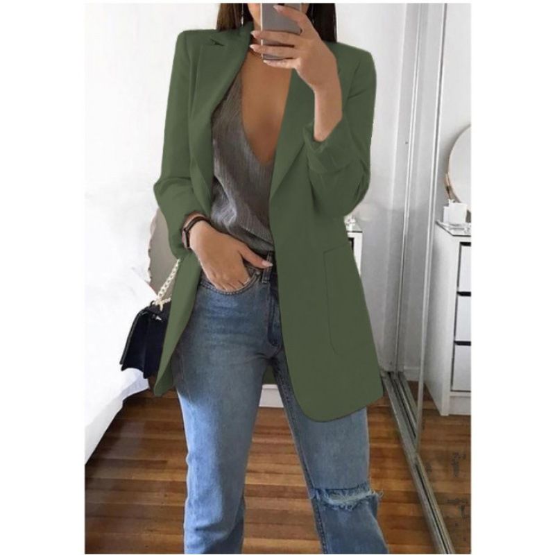 Women's Clothing Fashion Lapel Slim Cardigan Temperament Suit Jacket Women_desvips.com