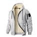 Winter Fleece Men's Casual Thickened Wool Jacket Warm Zipper Hoodies Cardigan Sports Long Sleeve Sweatshirts Hooded Coat_desvips.com