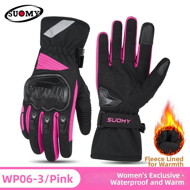 Women's Motorcycle Winter Gloves Waterproof Warm Touchscreen Long Style For Riding Off Road Windproof Anti-Fall Rider Gear_desvips.com