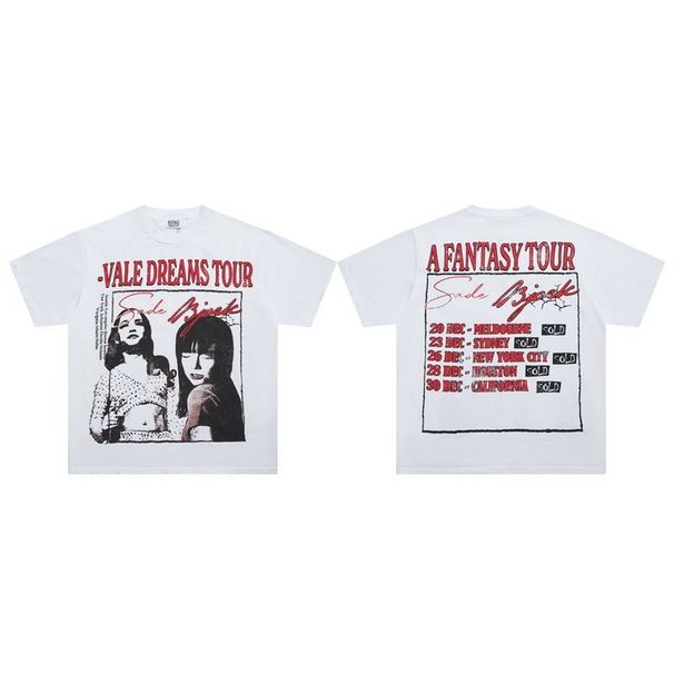 Light Luxury Trend Brand Vale Foreverdream Street Style American T-Shirt Washed Vintage Short Sleeve_desvips.com