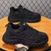 Casual Sneakers 2024 Black Fashion Platform Shoe Outdoor Mesh Breathable Vulcanized Sport Shoes For Men Erkek Ayakkabı_desvips.com