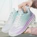 Women's Sneakers - Breathable Knit Running Shoes With Thick Soft Sole For Summer, Spring & Fall - Casual Streetwear With Cushioned Midsole & Round Toe_desvips.com