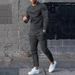 European Clothing Spring Autumn Two-piece Round Neck Long Sleeved T-shirt And Pants Set, Men's Casual Sports Set_desvips.com