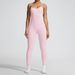 Seamless Cross Back High Elasticity Jumpsuit European American Style Tight Fit Waist Shaping Beautiful Back Running Tights_desvips.com