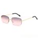 New Outdoor Sports Frameless Oval Cut-edge Glasses, European And American Fashionable Style Ocean Lens Hot Slim Face Sunglasses For Men And Women_desvips.com